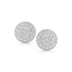 Dana Rebecca Round Diamond Disc Earrings - medium